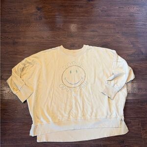 Aerie Butter Yellow Graphic Sweatshirt